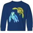 thumbnail image 3 of Inktastic Sea Turtles Swimming Together Long Sleeve Youth T-Shirt, 3 of 5