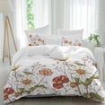 thumbnail image 2 of Vintage Botanical Bedding 3 Piece Duvet Cover Set Twin Size, Pastoral Summer Spring Floral Soft Microfiber Comforter Cover with Zipper Closure & Pillowcases, Wrinkle & FadeResistant Quilt Cover, 2 of 9