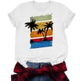 thumbnail image 4 of IROINNID Women Summer Sexy Regular Print Regular Fashion Women Summer Round Neck Short Sleeves Top Spring Saving, 4 of 5