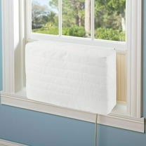 Luysn Indoor Air Conditioner Cover for Window Units,Inside Window Ac Cover for Winter,Anti-Rust Dust Rain Snow Shield with Adjustable Drawstring,Air Conditioner Covers for Outside 17"X2.7"X13"