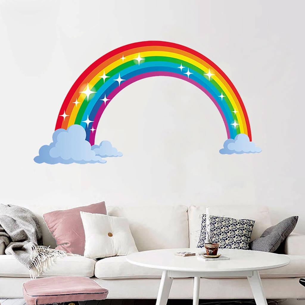24pcs/set Rainbow Wall Sticker Kids Room Nursery DIY Decor Decal Chic 