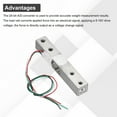thumbnail image 4 of Uxcell 4 Set Digital Load Cell Weight Sensor 5KG + HX711 Module Weighing Sensor 24 Bit Precision A/D Dual-Channel 20x33mm for DIY Portable Electronic Kitchen Scale Kit, 4 of 7