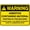 Warning Sign 1, variant on Caution Asbestos Existing in Building Tin Sign - 12×8 Inches, Vintage Metal Warning Decor, Home Farm Bar Coffee Shop Club Wall Decor