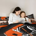 thumbnail image 5 of Homewish Rugby Helmat Queen Comforter Set,Boys Football Sport Bedding Sets,Orange Brown Bedding Comforter Set For Teens,Microfiber Bedroom Decor Reversible,3pcs, 5 of 8