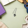 thumbnail image 6 of TABLZONE Black Stainless Steel Guitar Pick Necklace with Music Note Pendant, Stylish Music Jewelry for Men and Women, 6 of 7