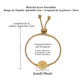 thumbnail image 2 of Pulsera Ajustable Con Medalla San Benito Para Hombre Mujer 26 Cm Xtellar Dorado, 2 of 4