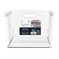 thumbnail image 3 of Mainstays Extra Large Deep Open-Front Pantry Organizer Bin, Clear Plastic, 12” x 10.5” x 8.0”, 3 of 9