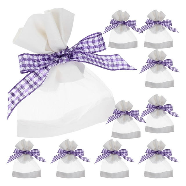 VERDANVERSE 20Ud Bolsas De Malla Y Organza Para Flores De Lavanda Ideal Para Regalarlas