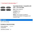 thumbnail image 2 of Front Brake Pad Set - Compatible with 2007 - 2014 Ford Edge 2008 2009 2010 2011 2012 2013, 2 of 2