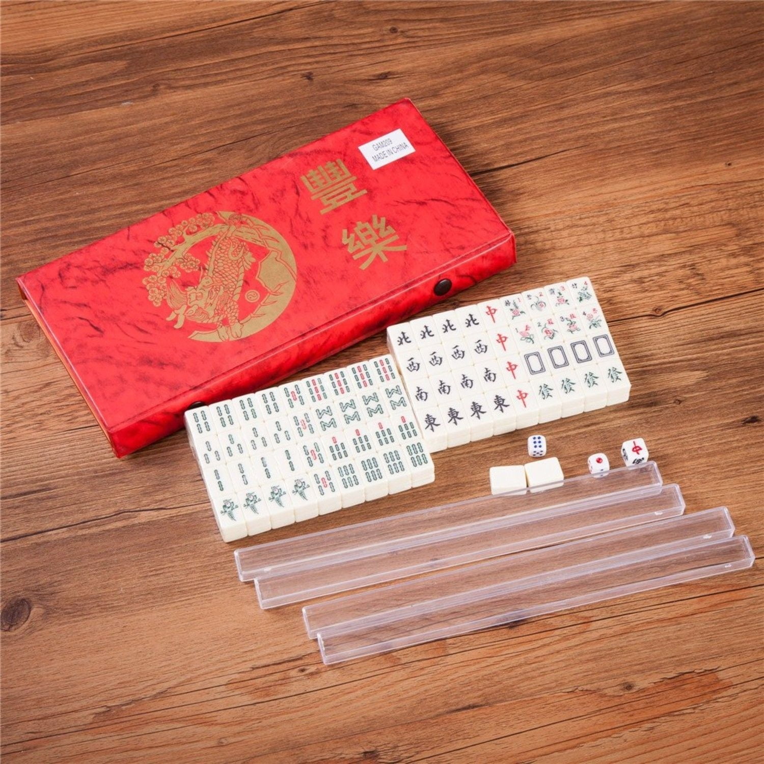 Retrok Mini Mahjong Set Chinese MahJongg Tile Set with Portable Travel  Handbag & Mat - Mahjong Game Sets Large 26mm 144 Tiles 1 Acrylic Tiles