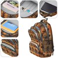 thumbnail image 4 of Bigfoot and Text Brown Pattern Backpack for School, Cute School Bag with Adjustable Shoulder Straps and Padded Back, 16.9"x12.6"x5.9", 4 of 5