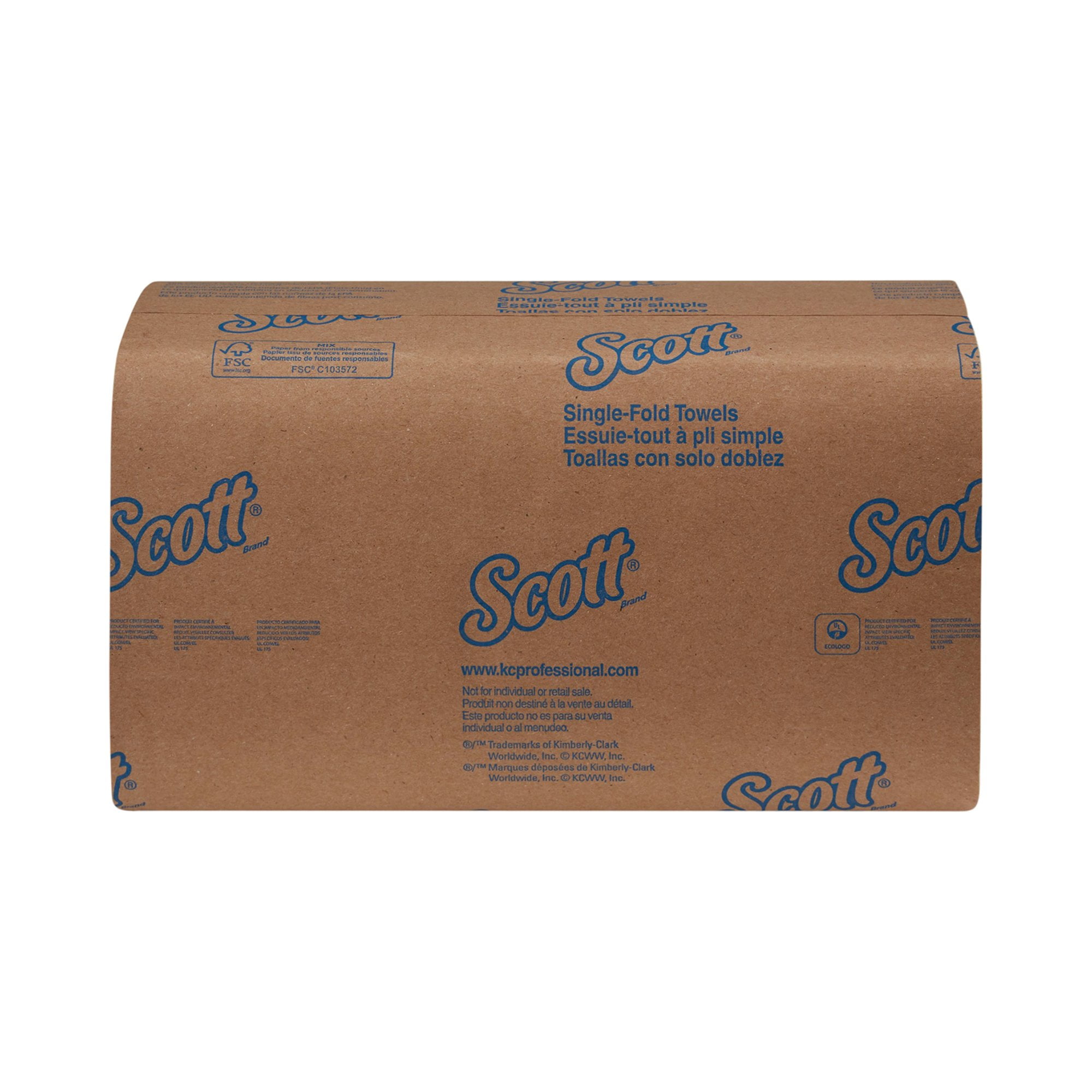 Scott 1700 Essential 9.3 in x 10.5 in Single-Fold Paper Towels,White(250-Piece/Pack, 16 Packs/Carton)