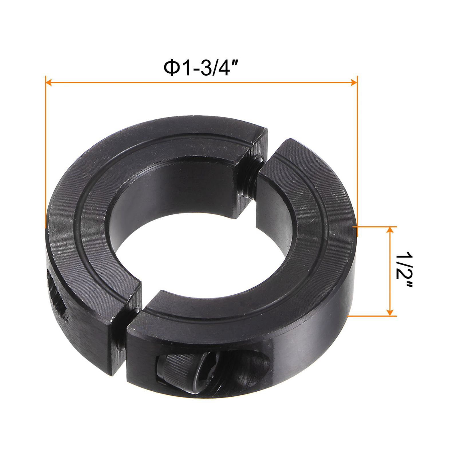 Uxcell 4pcs Shaft Collar for 1" Rod 1-3/4" OD 1/2" Width Double Split Axle Clamp-On Collar with Set Screw