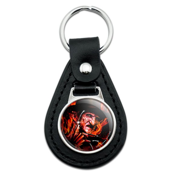 Black Leather  A Nightmare on Elm Street Freddy's Fire Keychain