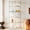White, variant on LED-Lit Tempered Glass Display Cabinet 5 Adjustable Shelves Double Locking Doors Secure Curio Black