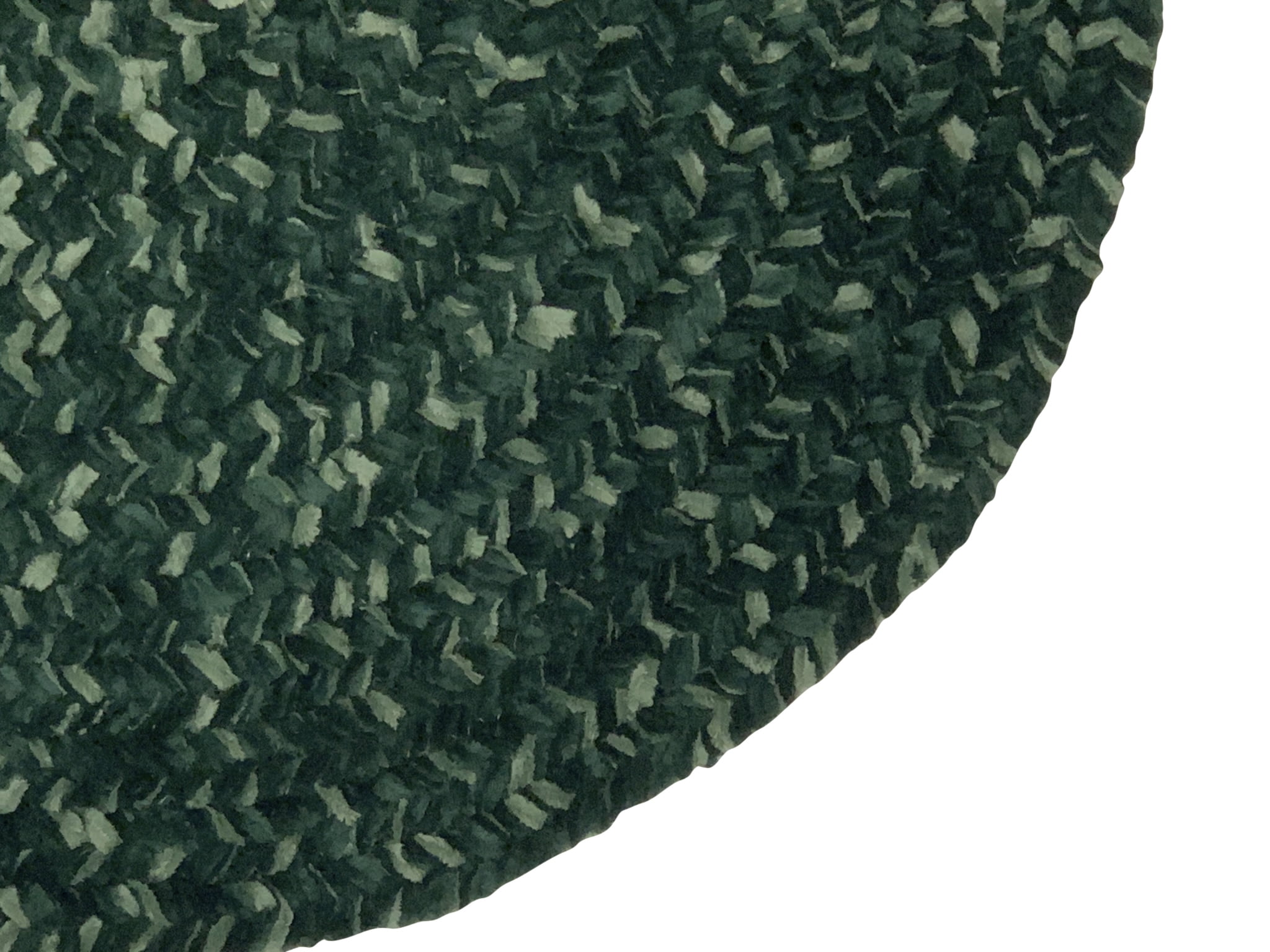 Better Trends 42" x 66" Oval Braided Rug 100% Polyester Durable and Stain Resistant Reversible Indoor Area Utility Rug, Chenille Tweed Collection - Diluth & Emeralad