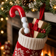 Candy Cane Golf Ball Gift Set – 3 Golf Balls & 10 Wooden Festive Tees