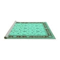 thumbnail image 2 of Ahgly Company Machine Washable Indoor Rectangle Persian Turquoise Blue Traditional Area Rugs, 3' x 5', 2 of 4