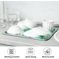 thumbnail image 7 of Coolnut Watercolor Floral Marble Dish Drying Mat for Kitchen, 16 x 18 Inch Microfiber Absorbent Dish Drying Pad, Machine Washable Kitchen Counter Protect Mats, 7 of 7