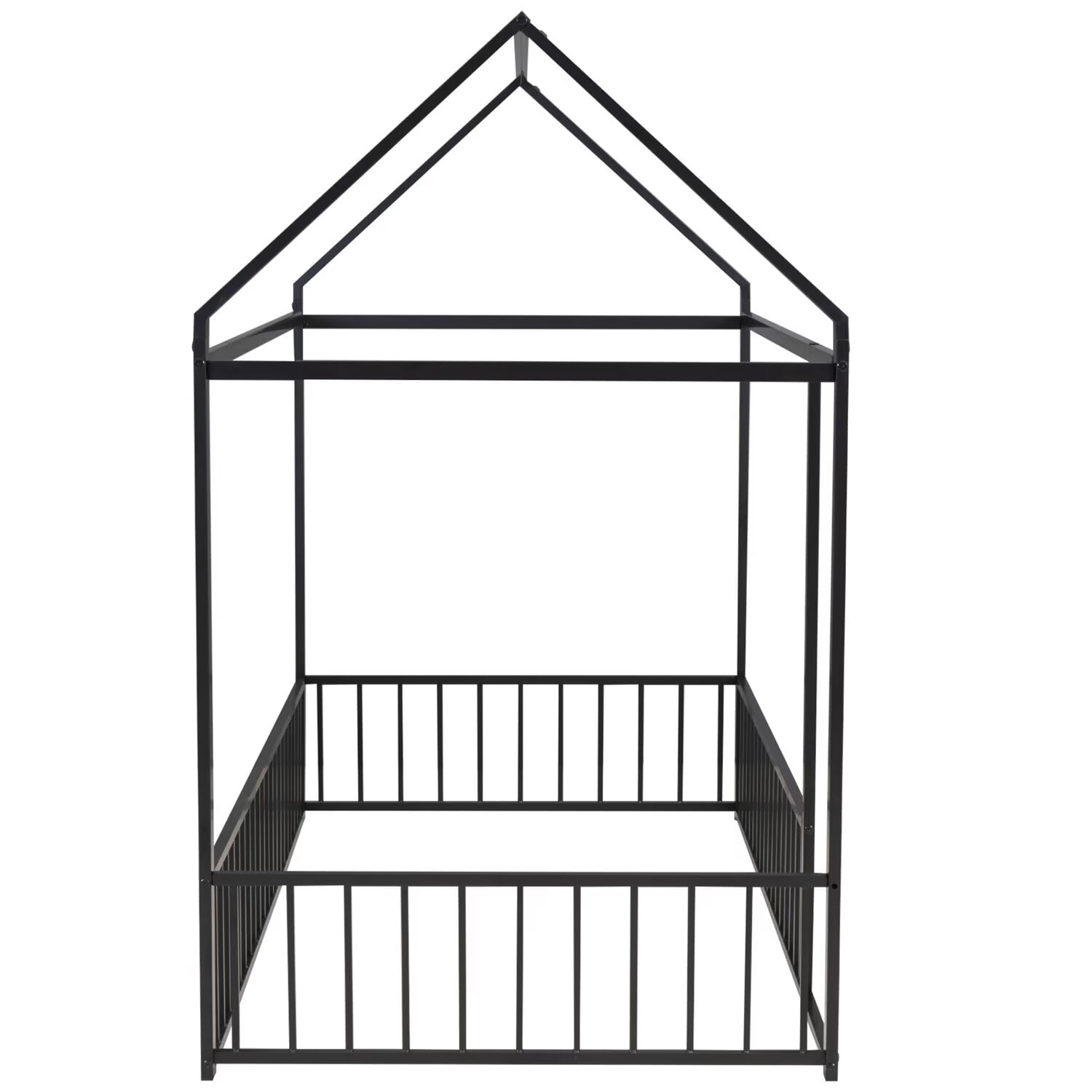 Triple Tree kids Twin Modern Metal Toddler Beds, Black