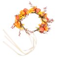 thumbnail image 2 of Tocado de rosa de girasol, tocado decorativo de flores, corona de flores, tocado floral, 2 of 5