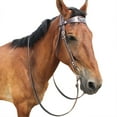 thumbnail image 5 of Y.J TAILS Leather Horse Bridle, Adjustable Western Browband Bridles for Horses with Bits and Detachable Leather Reins (L (Above 1.2 Meters), Brown), 5 of 5