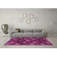 thumbnail image 3 of Ahgly Company Indoor Round Abstract Purple Modern Area Rugs, 4' Round, 3 of 4