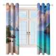 thumbnail image 4 of Tropical Beach Paradise Luxury Window Curtains Blinds for Living Room Kids Bedroom Bathroom Kicthen Door Home Decor 2 Panels, 4 of 6