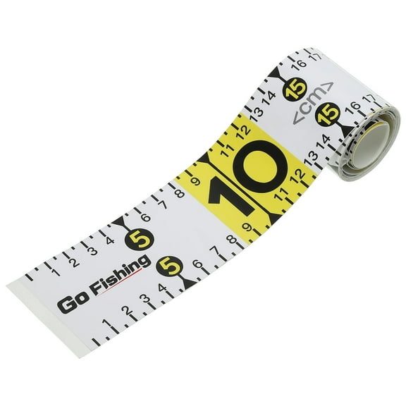 Uxcell Adhesive Fish Ruler, 51 Inch Fish Measuring Tape Sticker Tape Waterproof for Fishing Boat Kayak Workbench, White