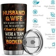 thumbnail image 2 of Vintage Stainless steel tumbler 20oz Wife Gifts - We''re A Team - Anniversary Birthday Wife gifts from husband - Mothers Day Gifts for Wife Romantic Gift For Her Coffee Thermos, 2 of 6