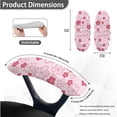 thumbnail image 6 of Xoenoiee Cherry Blossom Print 3 Pieces Office Chair Cover Protective Stretchable Universal Computer Chair Covers with Armrest Covers Set, Waterproof Rotating Chair Slipcover , Large, 6 of 6