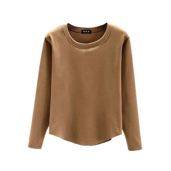 Thermal Underwear for Women Long Sleeve Tight Shirt Crew Neck Undershirt Fitted Tops for Women Women Winter Tops Cute Tops