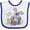 White and Royal, variant on Inktastic Happy Easter Bunny Rabbit Boys Baby Bib