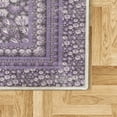 thumbnail image 2 of Floral Art Area Rug with Non-Slip Backing, Pastel Design Bohemian Nature Art of Vintage Leaves and Flowers, Quality Carpet for Bedroom and Dorm Room, 2.6' x 5', Lavender Mauve, by Ambesonne, 2 of 3
