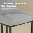 thumbnail image 5 of COLAMY Set of 2 Dining Chairs, Modern Upholstered Fabric Kitchen Chairs with U-Shaped Metal Legs, Armless Mid-Back Side Chairs for Home and Hotel, Light Gray, 5 of 12