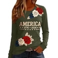 thumbnail image 2 of Womens Shirts Summer 250Th Anniversary Usa for Women 1776 2026 Patriotic American Flag V Neck T July 4Th Graphic Tee 250 Anniversary Usa Shirt Women Green XL, 2 of 5
