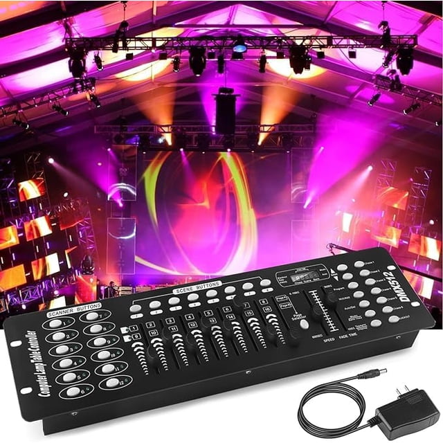 U'King DMX Controller, 192 Channel DMX 512 Light Controller DMX Console Stage Light Controller Panel Use For Editing Program Of S