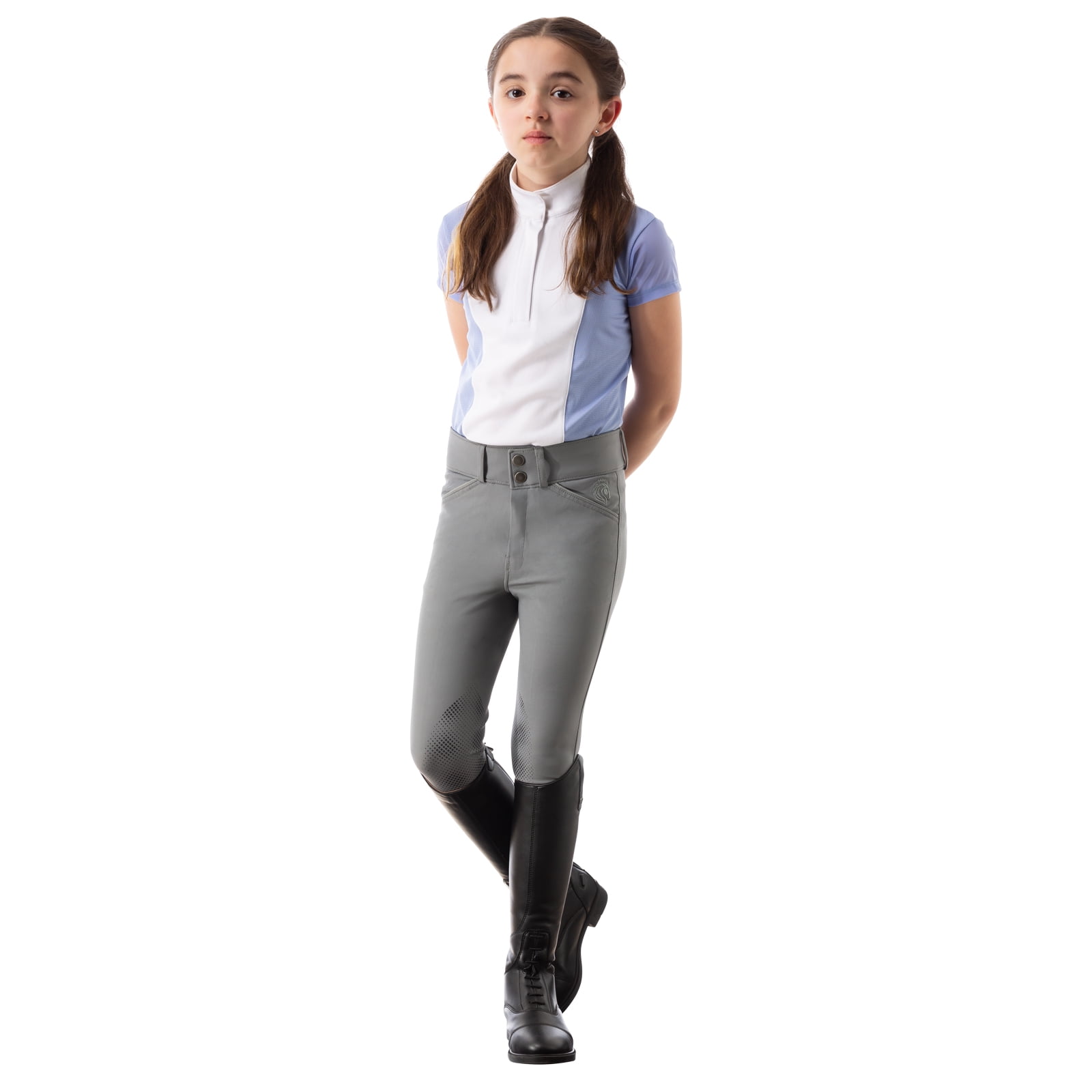 Equinavia Charlotte Kids Equestrian Short Sleeved Show Shirt with Cooling Mesh