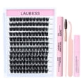 thumbnail image 1 of Kit de extensión de pestañas LAUBESS Lash Clusters con adhesivo y removedor, 1 of 6