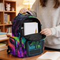 thumbnail image 6 of Whosucclay Neon Frog 17 Inch Rucksack for Girls Boys, Lightweight Adjustable Straps Large Capacity School Bookbag for High School Kindergarten Elementary School, 6 of 8