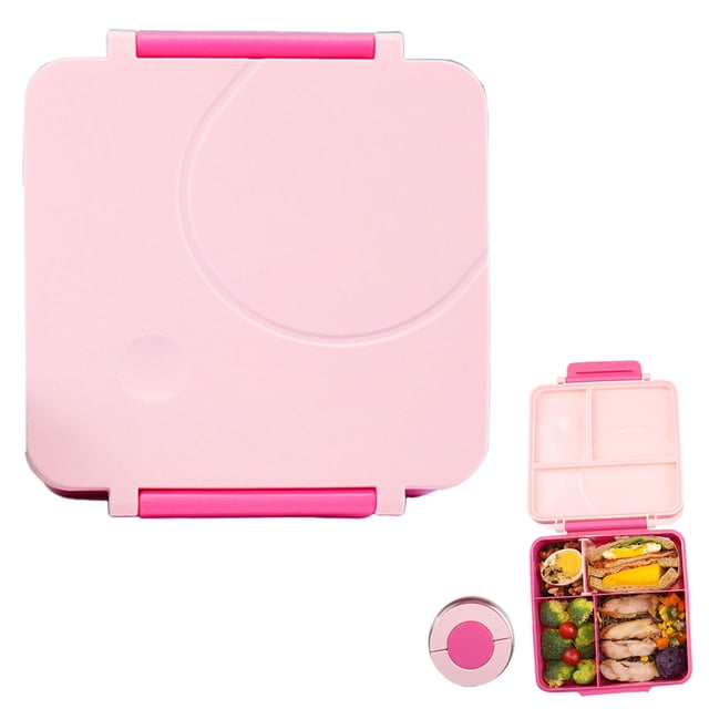 WHEANG Kids Lunch Box With 8oz Soup Thermo Lunch Containers With 4 Compartment Insulated Hot Jar For School Travel