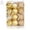 Gold, variant on Gustave Baubles Hanging Glitter Multi-color Plastic Christmas Ball Ornaments, 24 Count (1.18")
