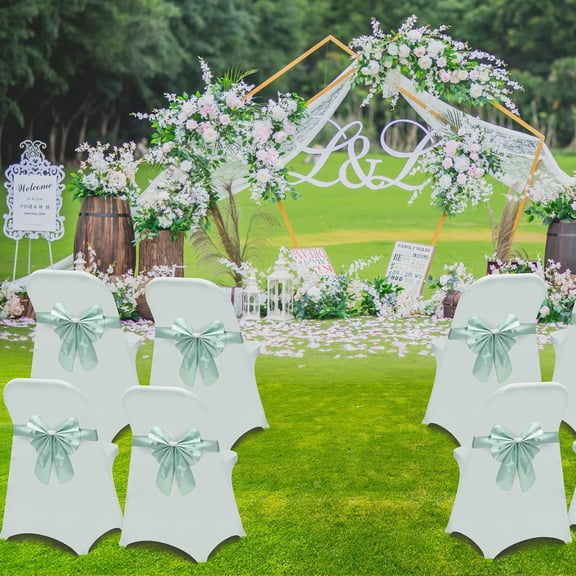 Stretch Spandex Folding Chair Covers Universal Fitted Chair Cover Protector for Wedding, Party, Banquet, Celebration, Decoration