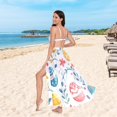 thumbnail image 6 of FORMRS Womens Long Sarong Beach Wrap Semi-Sheer Bikini Skirt Bathing Swimsuit Cover Up, Cute Easter Eggs, 6 of 7