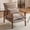 Kaki, variante sur Ktaxon Fauteuil d'Appoint en Chenille, Fauteuil à Accoudoirs en Bois Massif, Cadre en Métal pour la Stabilité, Sofa une Place avec Coussins Confortables et Oreiller Lombaire Beige