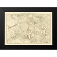 thumbnail image 2 of USGS 18x14 Black Modern Framed Museum Art Print Titled - North Western Colorado Utah - USGS 1881, 2 of 5