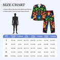 thumbnail image 4 of Naloa Traditional Floral Polish Men’s Pajamas Set - Long Sleeve Button Down Sleep Shirt and Pajama Bottoms Sleepwear Set-, 4 of 7