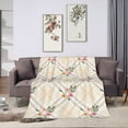 thumbnail image 6 of DouZhe Ultra-Soft Micro Fleece Lightweight Flannel Bed Blanket, Geometry Cartoon Floral Print Cozy Warm Throw Blankets, 80"x60", 6 of 7