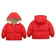 thumbnail image 3 of Little Boys Girls Winter Fleece Lined Hooded Coats Toddler Warm Zipper Jacket Outwear 1-6Y, 3 of 3