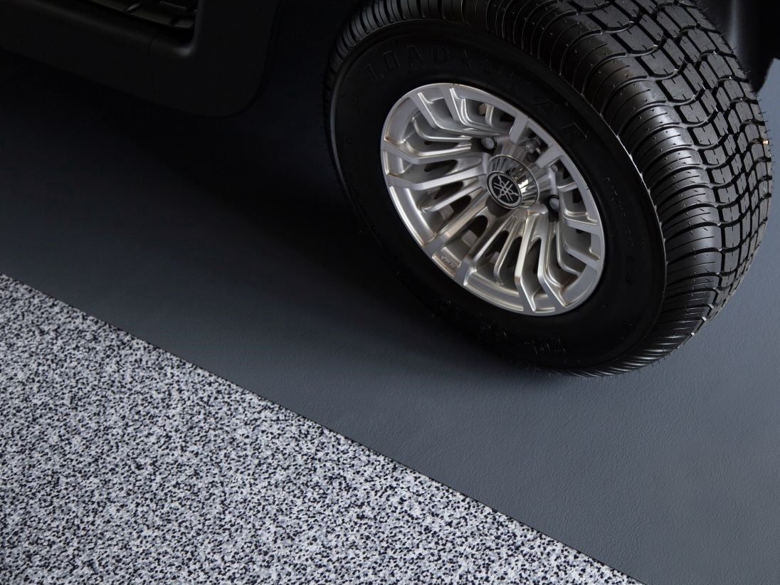 G-Floor 7.5' x 17' Ceramic Texture Vinyl Garage Flooring Cover - Slate Grey